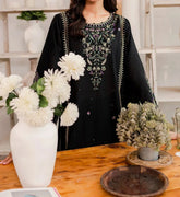 Grace Z-(W309)- Stitched Embroidered 2pc Linen dress